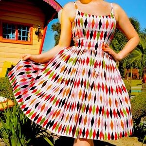 Pinup Girl Clothing / Pinup Couture Jenny Dress Vintage Harlequin